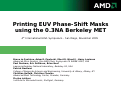 Cover page: Printing EUV Phase-shift Masks using the 0.3NA Berkeley Micro-exposure Tool