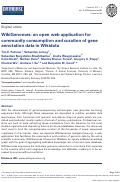 Cover page: WikiGenomes: an open web application for community consumption and curation of gene annotation data in Wikidata