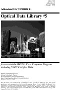 Cover page: Optical Data Library #5 for use with the WINDOW 4.1 Computer Program including NFRC Certified Data