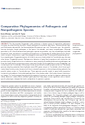Cover page: Comparative Phylogenomics of Pathogenic and Nonpathogenic Species