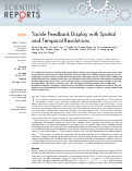 Cover page: Tactile Feedback Display with Spatial and Temporal Resolutions