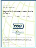 Cover page: Reconciling Temperature-conflict Results in Kenya