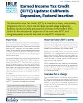 Cover page of Earned Income Tax Credit (EITC) Update: California Expansion, Federal Inaction