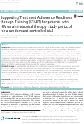 Cover page: Supporting Treatment Adherence Readiness through Training (START) for patients with HIV on antiretroviral therapy: study protocol for a randomized controlled trial