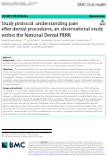 Cover page: Study protocol: understanding pain after dental procedures, an observational study within the National Dental PBRN