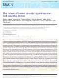 Cover page: The nature of tremor circuits in parkinsonian and essential tremor