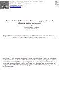 Cover page: Guía básica de los procedimientos y garantías del sistema penal mexicano