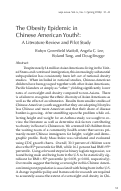 Cover page: The Obesity Epidemic in Chinese American Youth?: A Literature Review and Pilot Study