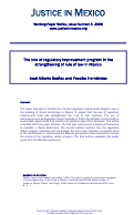 Cover page: The role of regulatory improvement program in the strengthening of rule of law in Mexico