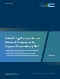 Cover page: Subsidizing Transportation Network Companies to Support Commutes by Rail