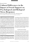 Cover page: Cultural Differences in the Impact of Social Support on Psychological and Biological Stress Responses