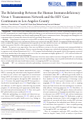 Cover page: The Relationship Between the Human Immunodeficiency Virus-1 Transmission Network and the HIV Care Continuum in Los Angeles County