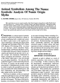 Cover page: Animal Symbolism Among The Numa:  Symbolic Analysis of Numic Origin Myths