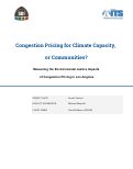 Cover page: Congestion Pricing for Climate, Capacity, or Communities?