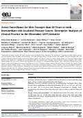 Cover page: Active Surveillance for Men Younger than 60 Years or with Intermediate-risk Localized Prostate Cancer. Descriptive Analyses of Clinical Practice in the Movember GAP3 Initiative.