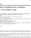 Cover page: Mindfulness meditation for workplace wellness: An evidence map