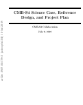 Cover page: CMB-S4 Science Case, Reference Design, and Project Plan