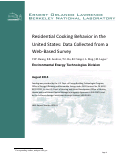 Cover page: Residential Cooking Behavior in the United States: Data Collected from a Web-Based Survey: