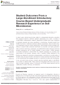 Cover page: Student Outcomes From a Large-Enrollment Introductory Course-Based Undergraduate Research Experience on Soil Microbiomes