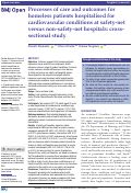 Cover page: Processes of care and outcomes for homeless patients hospitalised for cardiovascular conditions at safety-net versus non-safety-net hospitals: cross-sectional study