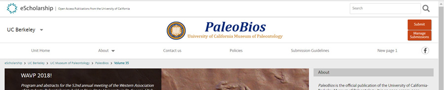 PaleoBios landing page