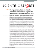 Cover page: The Spermatophore in Glossina morsitans morsitans: Insights into Male Contributions to Reproduction