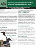 Cover page: Annual prey consumption of the Common Murre, a Dominant Seabird in the California Current