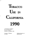 Cover page: Tobacco Use in California 1990: A Preliminary Report Documenting the Decline of Tobacco Use