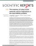 Cover page: The anatomy of urban social networks and its implications in the searchability problem.