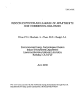 Cover page: Indoor-Outdoor Air Leakage of Apartments and Commercial Buildings