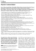Cover page: Myosin-I nomenclature