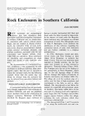 Cover page: Rock Enclosures in Southern California