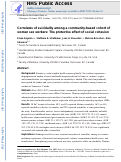 Cover page: Correlates of Suicidality Among A Community-Based Cohort of Women Sex Workers: The Protective Effect of Social Cohesion