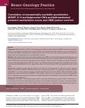 Cover page: CORRELATION OF COMMERCIALLY-AVAILABLE QUANTITATIVE MGMT (O-6-METHYLGUANINE-DNA METHYLTRANSFERASE) METHYLATION SCORES AND OVERALL GBM PATIENT SURVIVAL