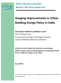 Cover page: Gauging Improvements in Urban Building Energy Policy in India