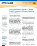 Cover page: Estimating Nitrogen Availability in Organic Annual Production: For Nitrogen Budgeting and Other Purposes&nbsp;