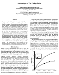 Cover page: An Analogue of The Phillips Effect