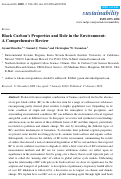 Cover page: Black Carbon’s Properties and Role in the Environment: A Comprehensive Review