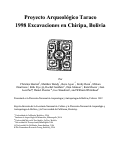 Cover page: Proyecto Arqueológico Taraco 1998 Excavaciones en Chiripa, Bolivia