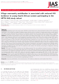 Cover page: Village community mobilization is associated with reduced HIV incidence in young South African women participating in the HPTN 068 study cohort