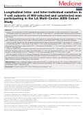 Cover page: Longitudinal Intra- and Inter-individual variation in T-cell subsets of HIV-infected and uninfected men participating in the LA Multi-Center AIDS Cohort Study