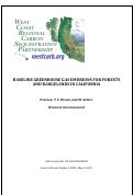 Cover page: Baseline greenhouse gas emissions and removals for forest and rangelands in California