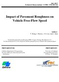 Cover page: Impact of Pavement Roughness on Vehicle Free-Flow Speed