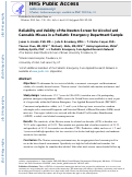 Cover page: Reliability and Validity of the Newton Screen for Alcohol and Cannabis Misuse in a Pediatric Emergency Department Sample