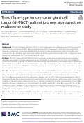 Cover page: The diffuse-type tenosynovial giant cell tumor (dt-TGCT) patient journey: a prospective multicenter study