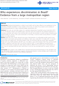 Cover page: Who experiences discrimination in Brazil? Evidence from a large metropolitan region
