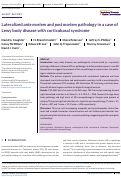 Cover page: Lateralized ante mortem and post mortem pathology in a case of Lewy body disease with corticobasal syndrome