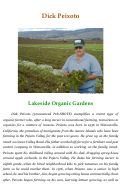 Cover page: Dick Peixoto: Lakeside Organic Gardens