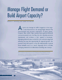 Cover page: Manage Flight Demand or Build Airport Capacity?