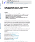 Cover page: Primary immunodeficiency diseases: Genomic approaches delineate heterogeneous Mendelian disorders